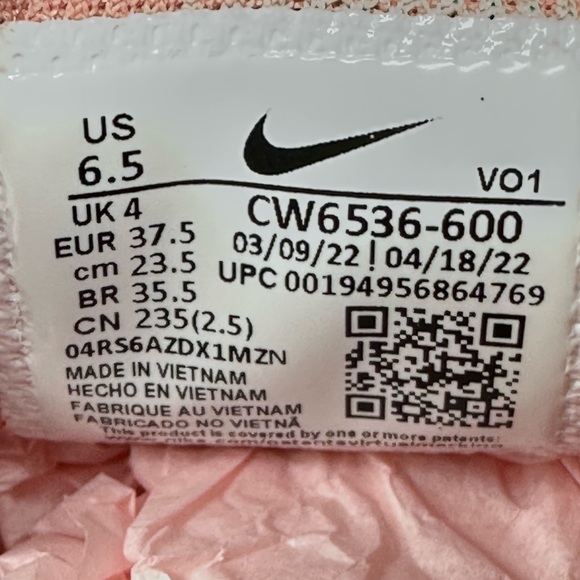 Nike NEW Court Vision Alta Platform Sneakers Rust Pink Size 6.5 - Picture 10 of 10